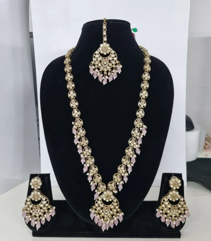 Royal Pearl Bridal Necklace Set - Zaariyah Premium Collection